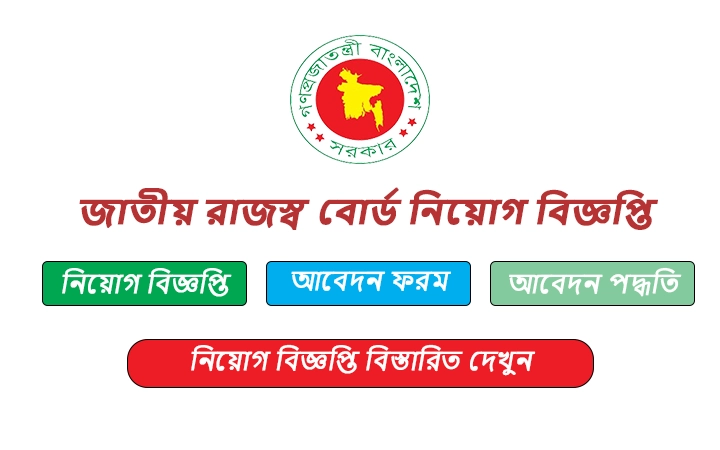 জাতীয় রাজস্ব বোর্ড নিয়োগ বিজ্ঞপ্তি