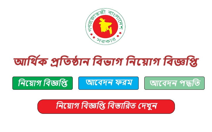 আর্থিক প্রতিষ্ঠান বিভাগ নিয়ােগ বিজ্ঞপ্তি