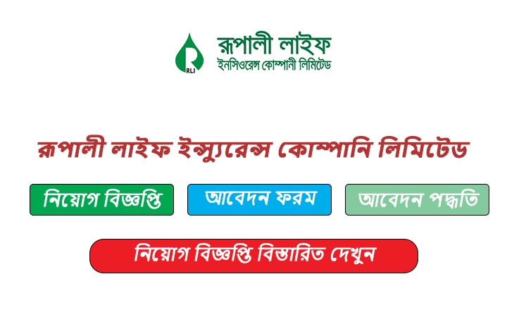 রূপালী লাইফ ইন্স্যুরেন্স কোম্পানি লিমিটেড নিয়োগ বিজ্ঞপ্তি