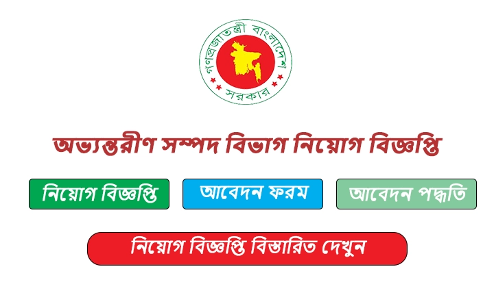 অভ্যন্তরীণ সম্পদ বিভাগ নিয়োগ বিজ্ঞপ্তি