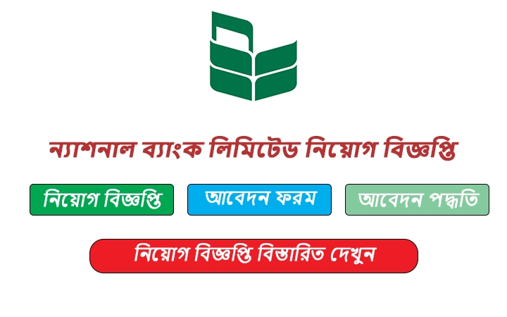 ন্যাশনাল ব্যাংক লিমিটেড নিয়োগ বিজ্ঞপ্তি