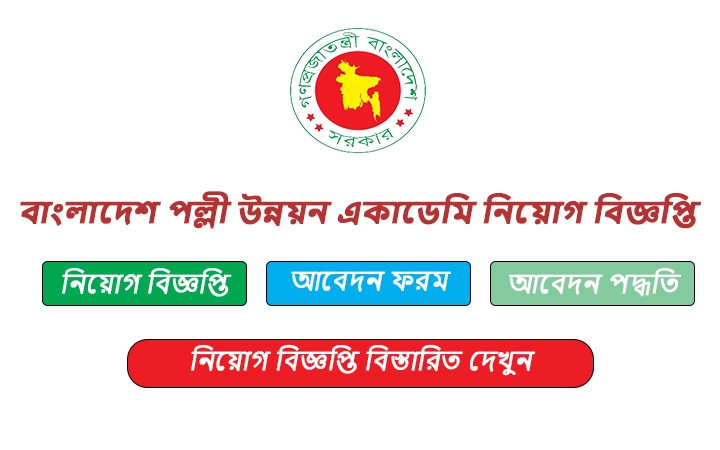 বাংলাদেশ পল্লী উন্নয়ন একাডেমি নিয়োগ বিজ্ঞপ্তি